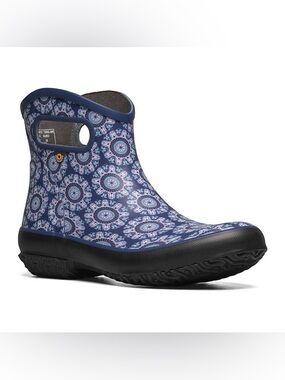 Bogs Patch Ankle Boots June Floral Pattern with a Flexible Rubber Construction